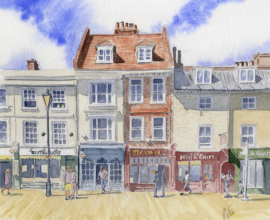 Watercolour Painting of Greenwich Church Street, Greenwich, London by Nick Muir